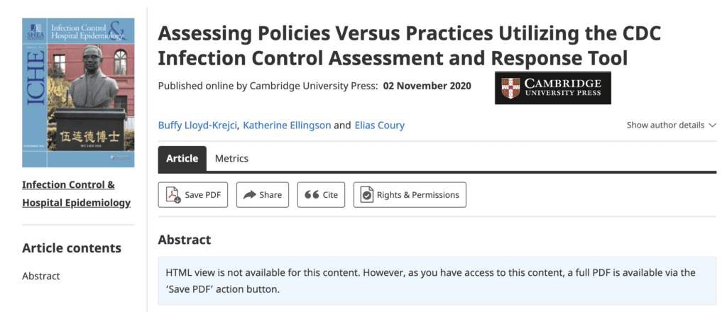 Assessing Policies Versus Practices